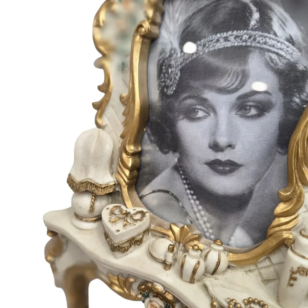 Vintage Vanity Picture Frame with Mini Lamp & Perfume – 3x5 - Picture 5 of 10